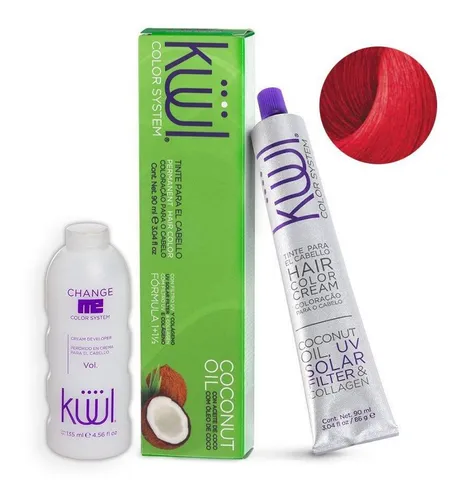 Tinta Kuul Cromo Corrector Rojo C/aceite De Coco + Oxidante
