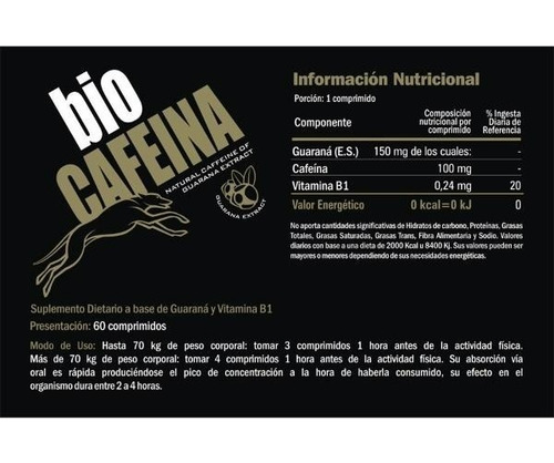 Recuperación Rápida Física Mental Glutamina + Bio Cafeina