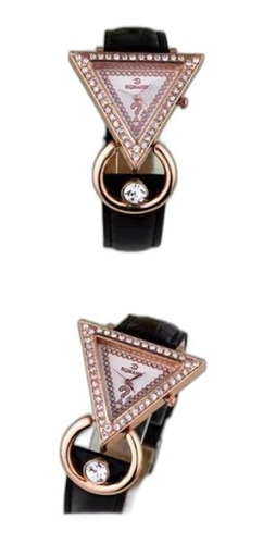 Imagem 1 de 2 de Relógio Feminino Couro Strass Importado Pronta Entrega