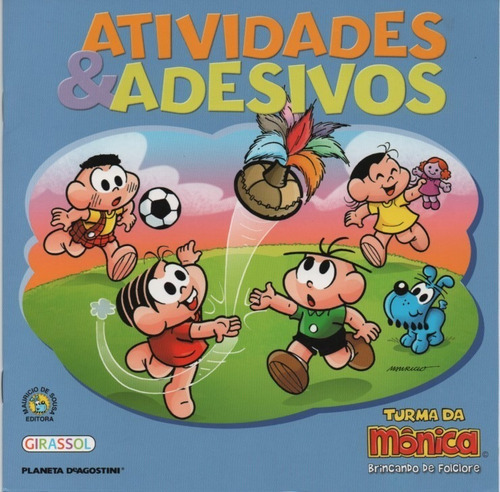 Coleção Atividades Turma Da Mônica: Livro Adesivos, De Maurício De Souza. Série 1, Vol. 3. Editora Girassol, Capa Mole, Edição 1 Em Português, 2008