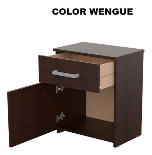 Mesa De Luz 1 Cajón + 1 Puerta Dakar Mueble Dormitorio