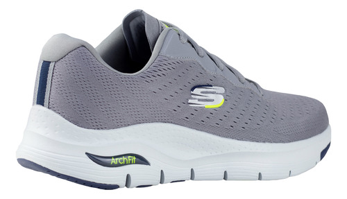 Tenis Skechers Running Hombre Arch Fit 232303 Gris Air Coole