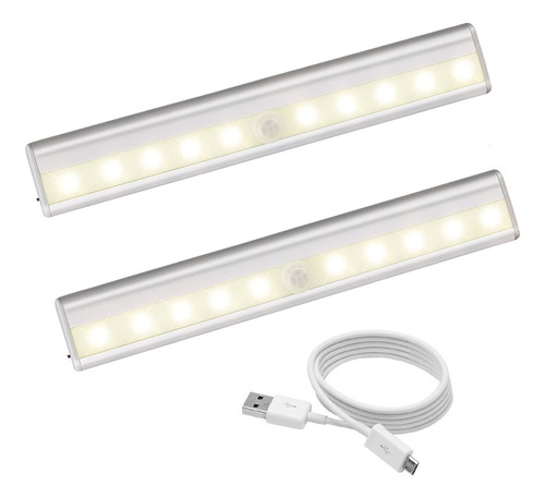 Sensor Movimiento Luz Closet 10 led Recargable Iluminacion