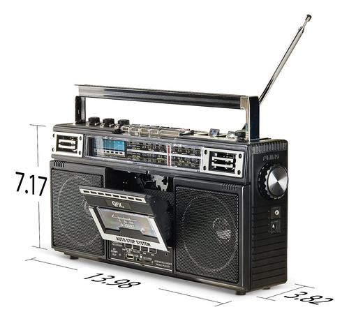 Reproductor/grabador De Casetes Qfx J-220bt Rerun X Boombox