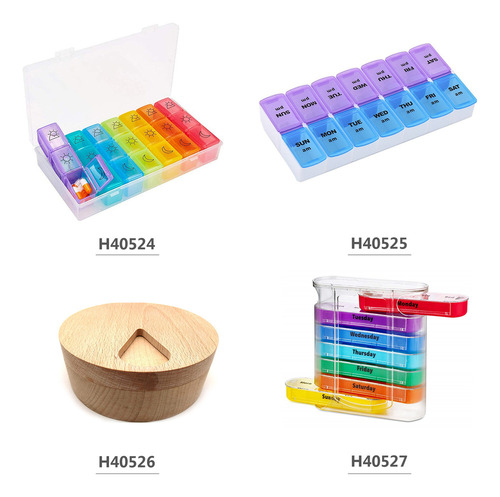 Caja Plástico, Compartimentos, Caja, Pastilla Medicinal