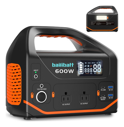 Generador Portátil De Energía 600w 293wh Para Camping Y Em