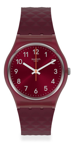 Reloj Swatch Rednel Gr184 Color De La Correa Guinda