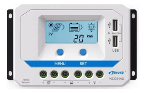 Controlador Solar Epever Epsolar 12/24v  30amperios Pwm 