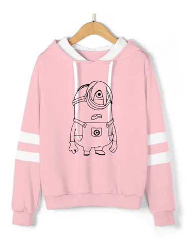 Blusa De Frio Moletom Infantil Listras Minions Gru Agn s Top