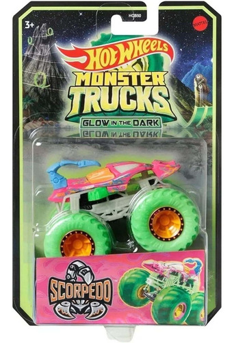 Brilham No Escuro Monster Trucks Glow Dark Hot Wheels 1/64