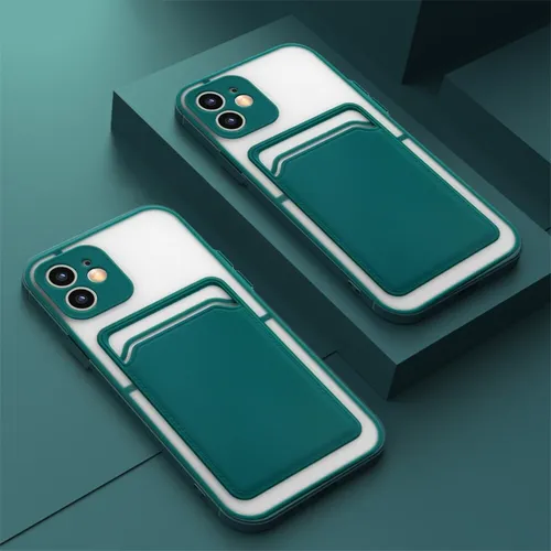 Tarjetero 2 En 1 Funda Mate A Prueba De Golpes Para iPhone 1