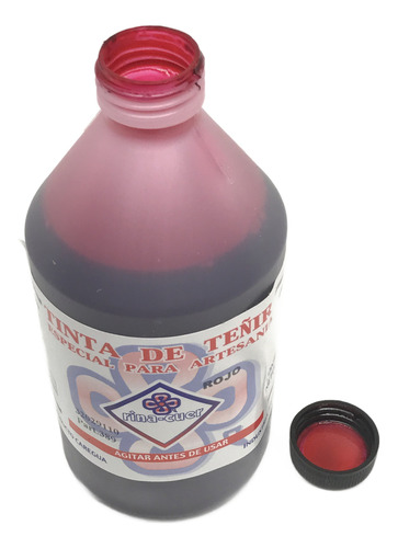Tinta De Teñir Para Artesanías. 500cc. Rina Cuer Rojo