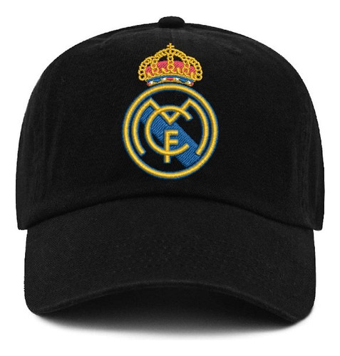 Gorro Jockey Visera Curva Real Madrid Futbol Bordado