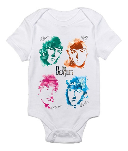 Pañalero Musica The Beatles Rock Varias Tallas