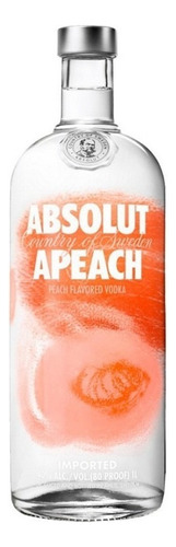 Vodka Destilada Saborizada Absolut Apeach Garrafa 1l