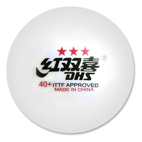 Bola Tenis De Mesa Bolinha Ping Pong Dhs D40+ 3 Estrelas 10u Branco