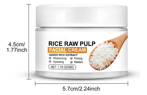 Creme Hidratante Raw Polp Facial De Arroz Com Extrato De Arr