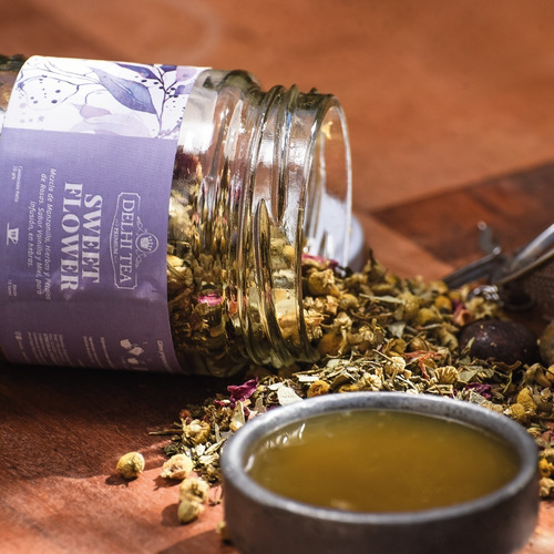 Imagen 2 de 6 de Te Hebras Delhi Tea Premium Frasco Sweet Flower