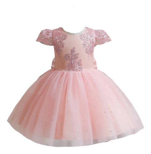 Vestido Para Niña Princesa Color Rosa, Fiestas Y Cumpleaños 
