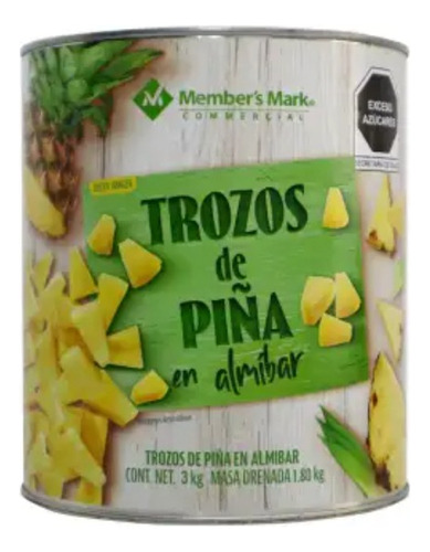 Trozos De Piña Almibar Members Mark 3.060 Kg