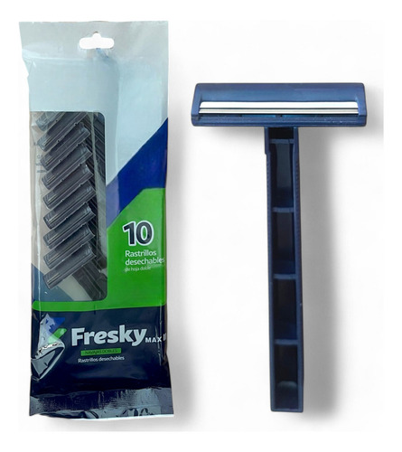 Rastrillo Fresky Max 2 Doble Filo Navajas De Acero 10 Pz