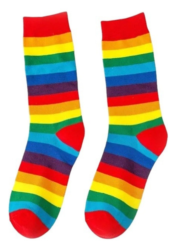 Calcetas Largas Arcoíris, Pride, Queer, Lgbtq, Gay 1 Par