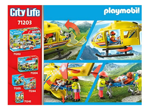 Playmobil Rescue Helicóptero De Rescate 71203