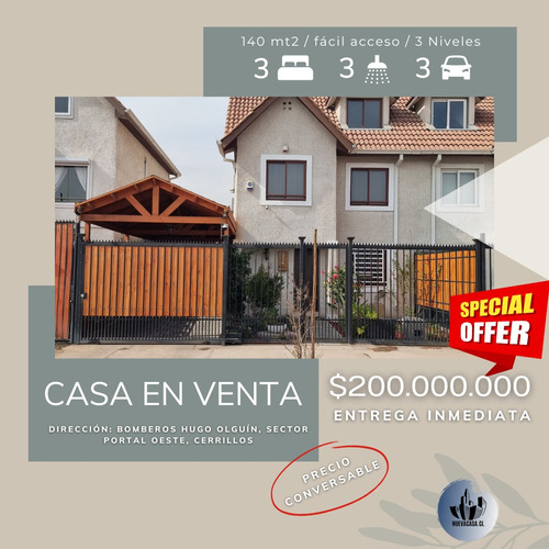 Venta Hermosa Casa-bomberos Hugo Olguin-portal Oeste Cerrill