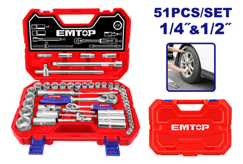 Juego De 36 Tubos De 1/2 1/4 Y Adaptadores Emtop Eskt42511