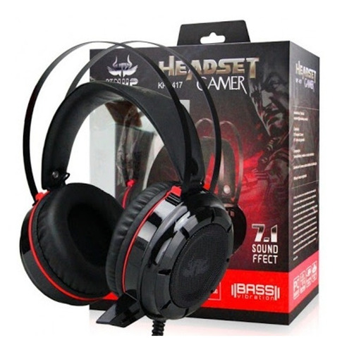 Headset Jogo Ps4 Pc Celular Sound 7.1 Barato Knup 417 P2 Usb