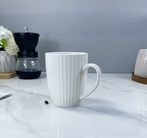 Tazas De Porcelana De 11 Onzas, Juego De 6 Tazas De Café Par