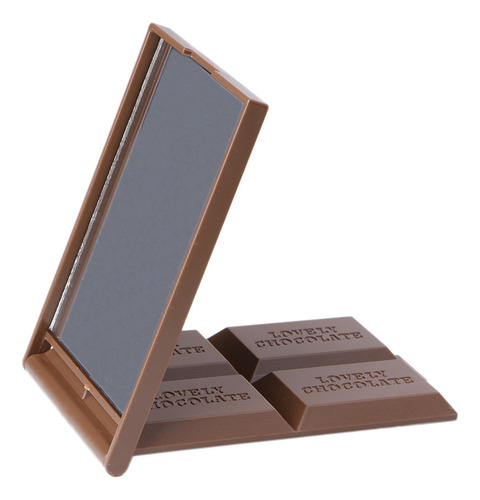 Espejo De Bolsillo Cuadrado Con Forma De Galleta De Chocolat