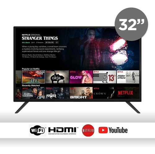 Imagen 3 de 6 de Smart Tv 32 Pulgadas Led Horion 31d1s Netflix Youtube Cuotas