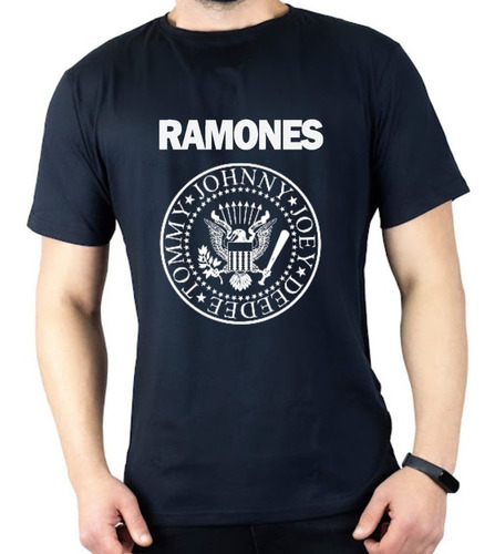 Camiseta De Rock Ramones Alta Qualidade Malha 100% Algodão