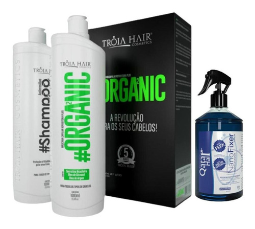 Kit Progressiva Organica +nano Fixer Fortificante Troia Hair