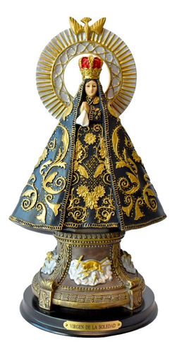 Imagen 1 de 1 de Virgen De La Soledad Resina 30 Centimetros De Altura