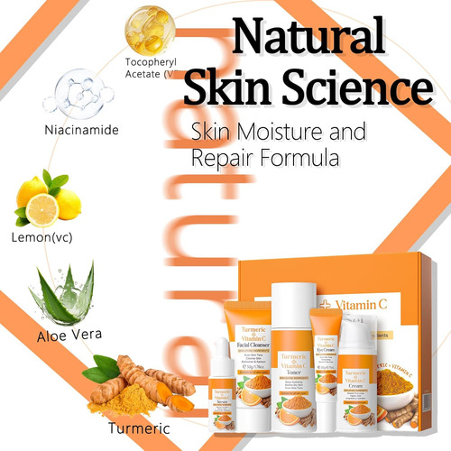 Cúrcuma + Vitamina C Set De Cuidado De La Piel Loción De Cúr