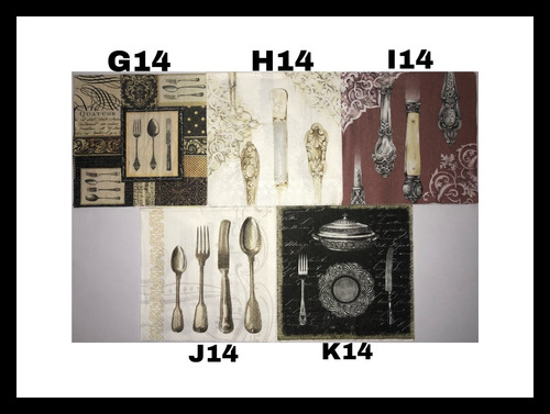 Servilletas Decoupage Set X 10 Importadas