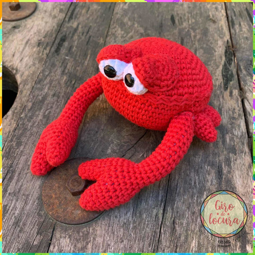 Cangrejo Amigurumi Muñeco De Apego Tejido A Mano