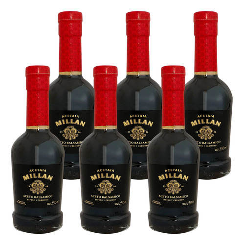Aceto Di Módena Igp 6x250ml Acetaia Millán Pack X 6