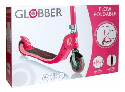 Scooter Plegable Globber Flow Rosa Para Niños