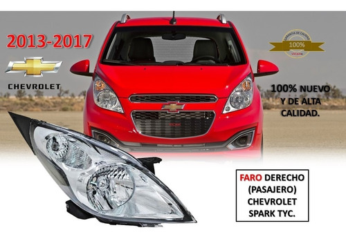 Faro Derecho (pasajero) Chevrolet Spark Tyc 2013-2017.