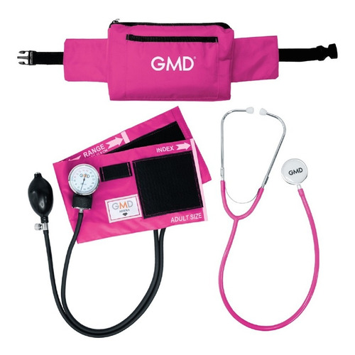 Kit De Canguro Fonendoscopio Dc + Tensiometro Gmd Rosado