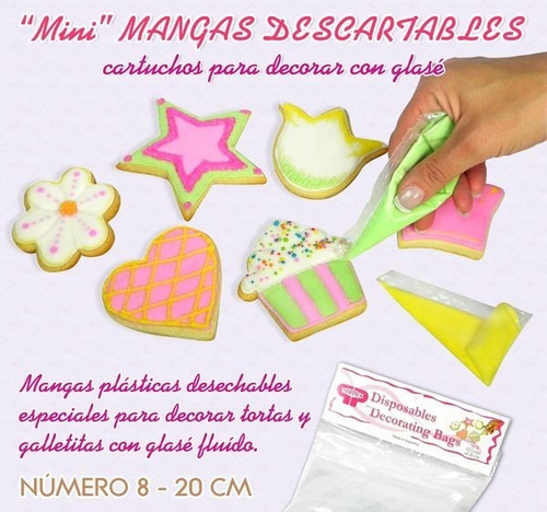Imagen 5 de 6 de Mangas Descartables N8 - 20 Cm Rollo X 50 U - Parpen
