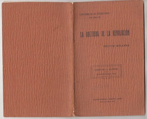 1913 Hector Miranda Doctrina De La Revolucion Uruguay Raro