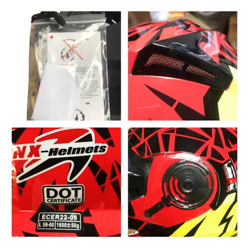 Casco Abatible Gráfico Red Roja Estilo Italiano Certificado Color Rojo Tamaño del casco M (57-58 cm)