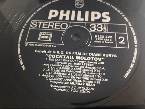 Disco Vinilo Coctail Molotov / Ost (france) (Usado)
