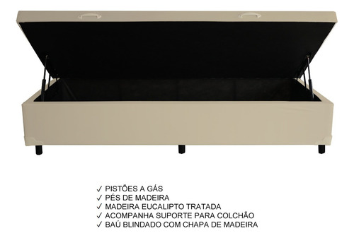Cama Box Baú Solteiro 88x188 Blindado Mega Promoção P/ Sp