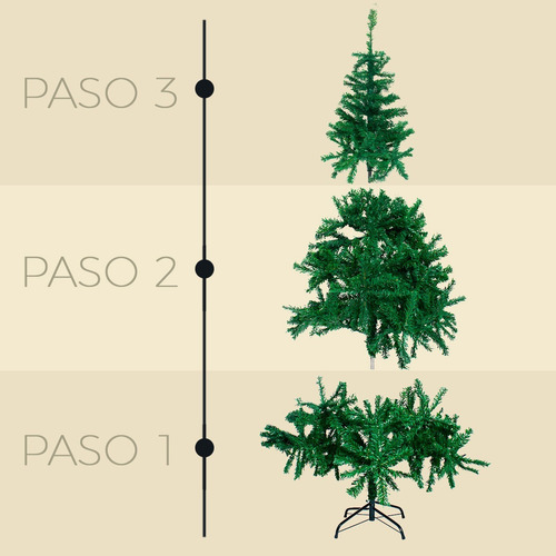 Arbol Navidad Pino Navideño Artificial 160 M 750 Ramas Verde