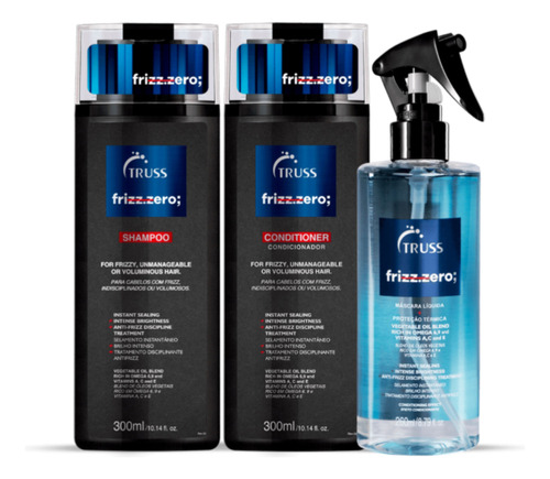 Truss Frizz Zero Shampoo & Acond 300ml + Masc Liquida 260ml